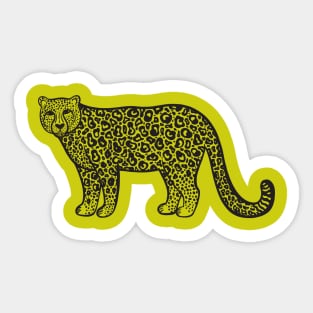 Snow Leopard - endangered animal drawing Sticker